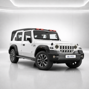 Mahindra Thar Roxx self drive car rental in Mumbai by Miles and Memories, premium SUV for rent without driver, weekend trips, city drives, airport travel, and outstation road trips.